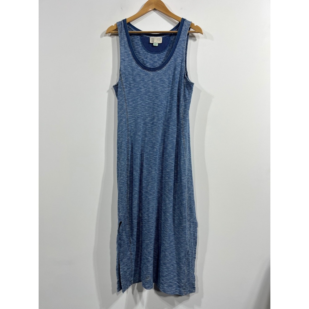 Anthropologie Coastal Striped Tank Maxi Dress Fisherman Womens Medium Nautical